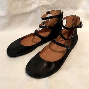 Black Gentle Souls Ankle Flats